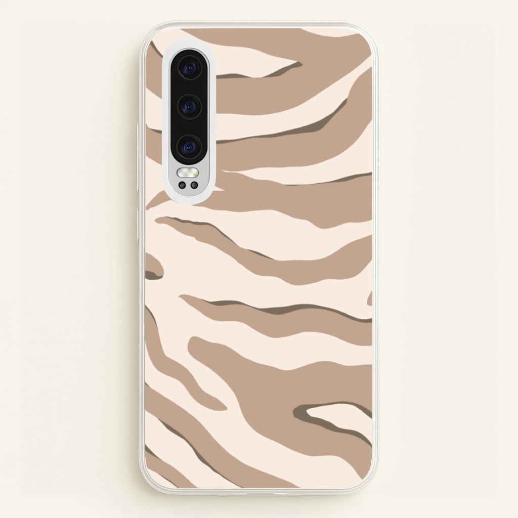 Neutral Tiger Print - Animals Phone Case for Huawei P30