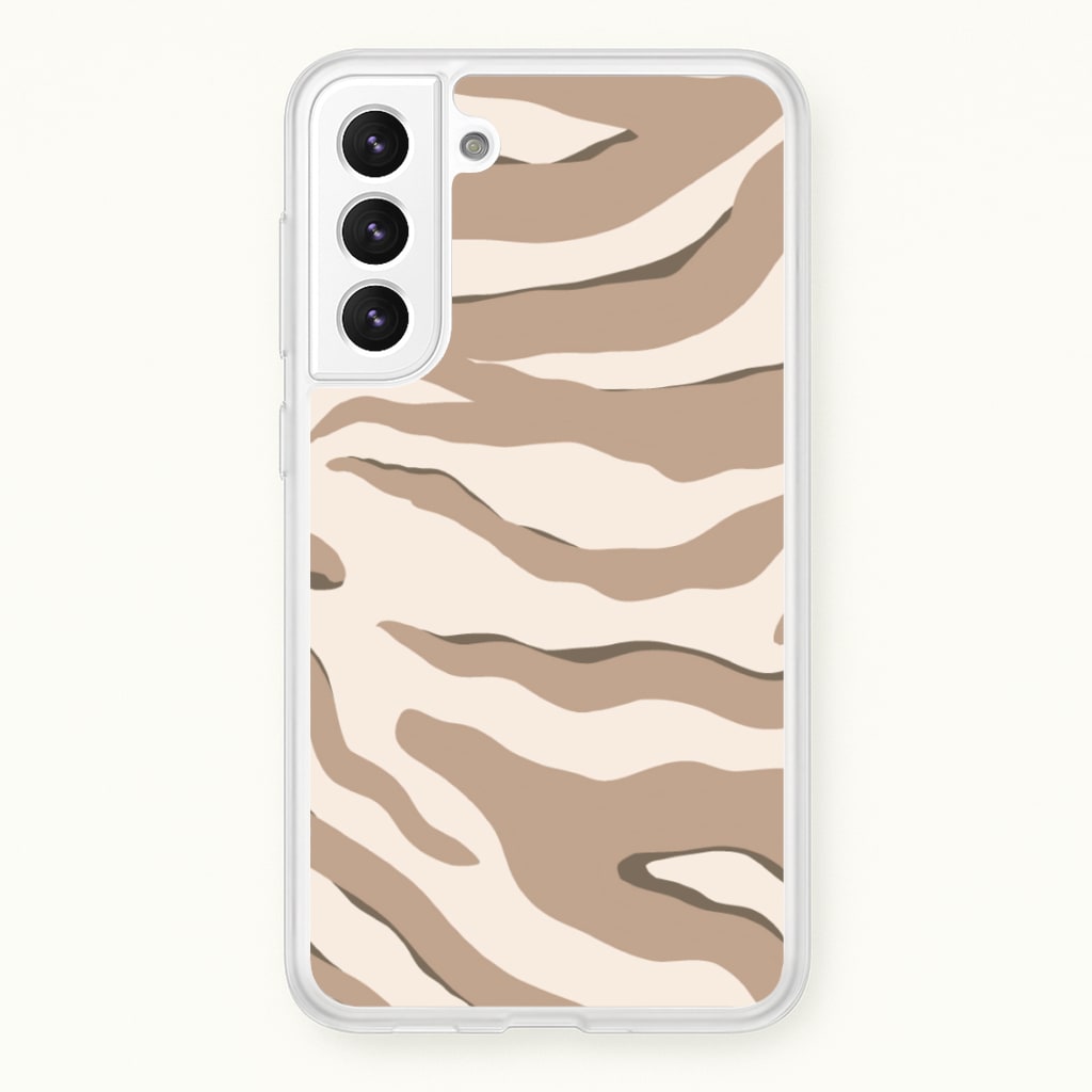 Neutral Tiger Print - Animals Phone Case for Galaxy S21