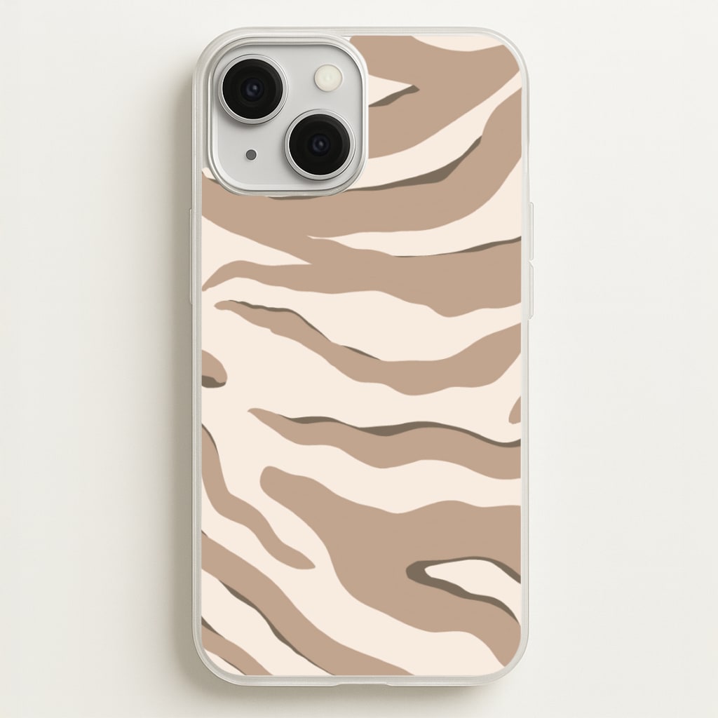 Neutral Tiger Print - Animals Phone Case for iPhone 13