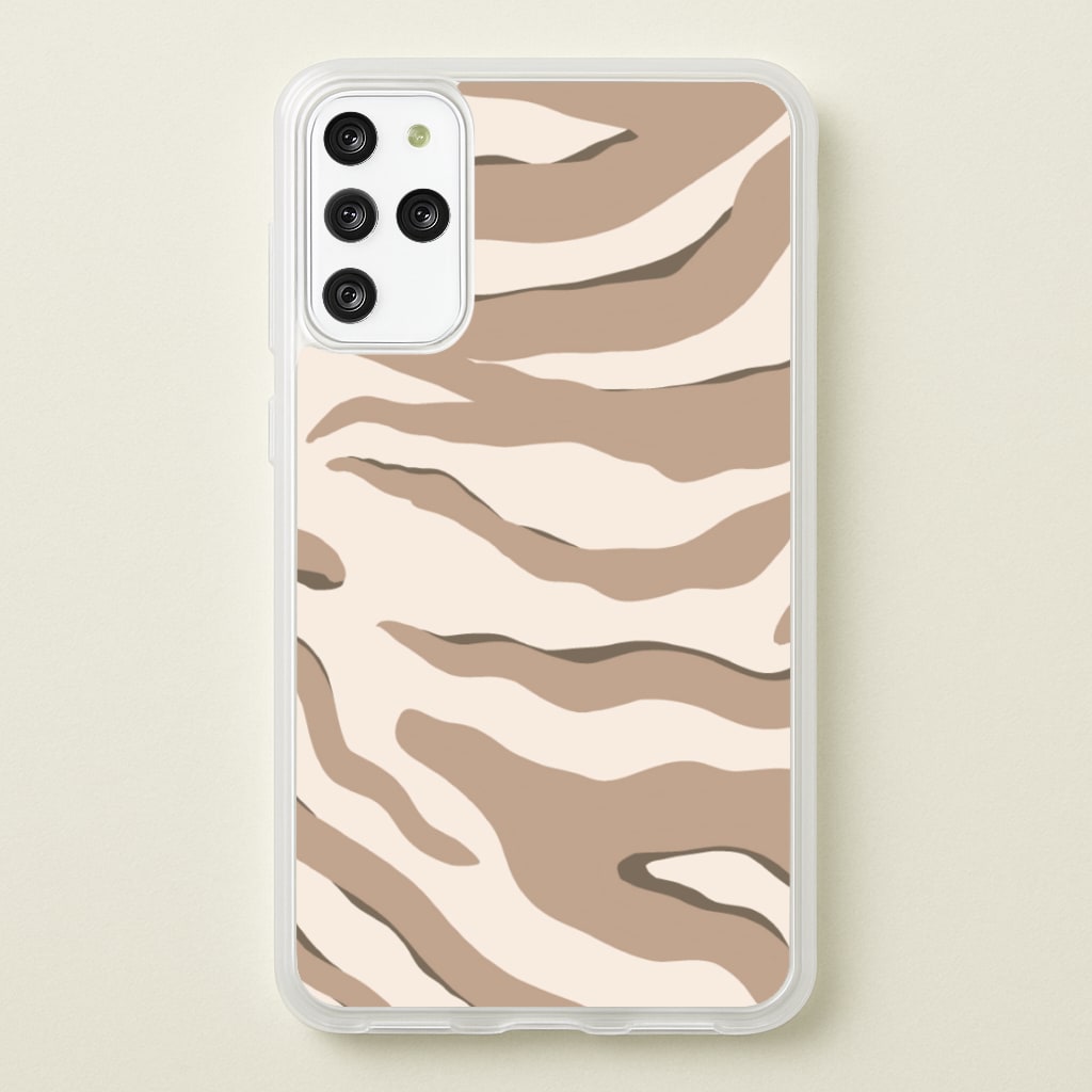 Neutral Tiger Print - Animals Phone Case for Galaxy S20 Plus