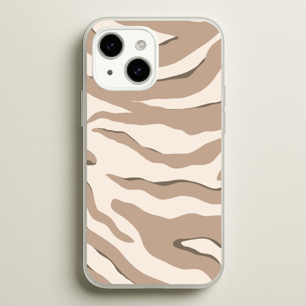 Neutral Tiger Print - Animals Phone Case for iPhone 14 Plus