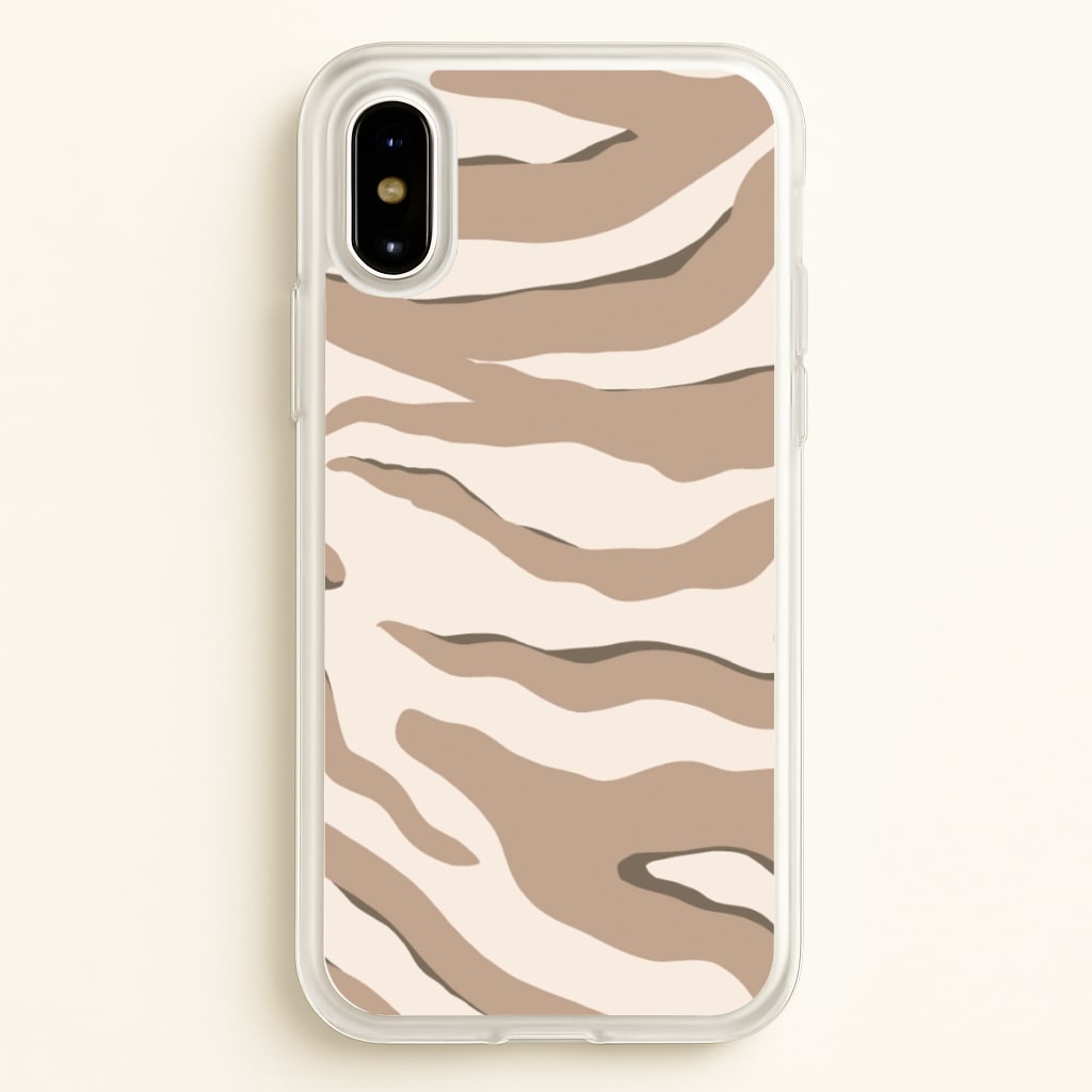 Neutral Tiger Print - Animals Phone Case for iPhone X / XS