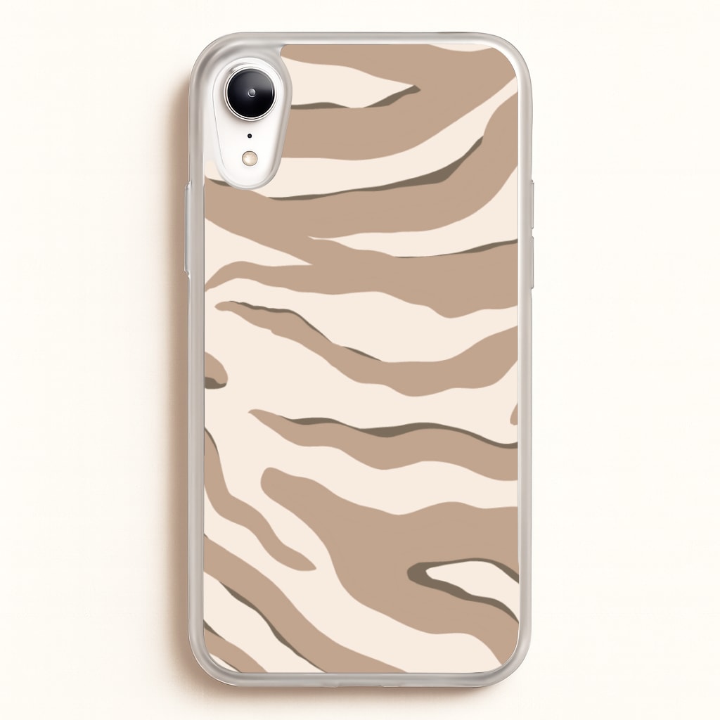Neutral Tiger Print - Animals Phone Case for iPhone XR