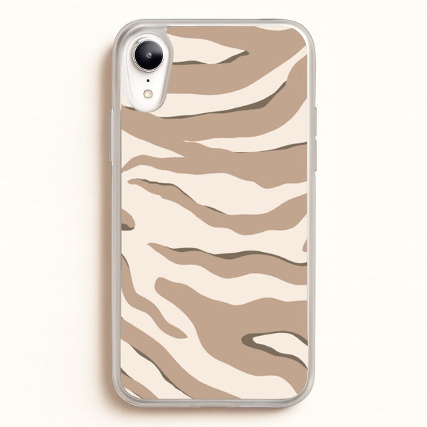 Neutral Tiger Print - Animals Phone Case for iPhone XR