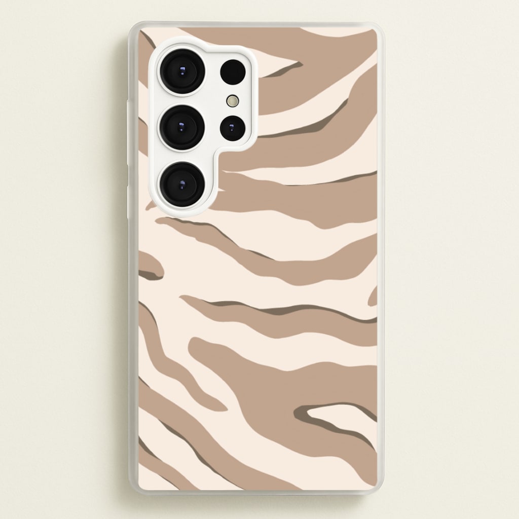 Neutral Tiger Print - Animals Phone Case for Galaxy S25 Ultra