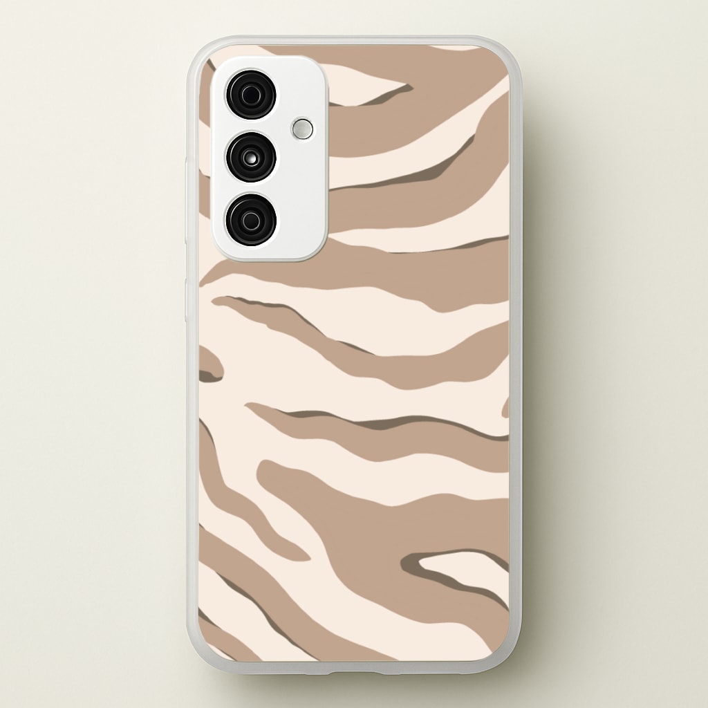 Neutral Tiger Print - Animals Phone Case for Galaxy A55