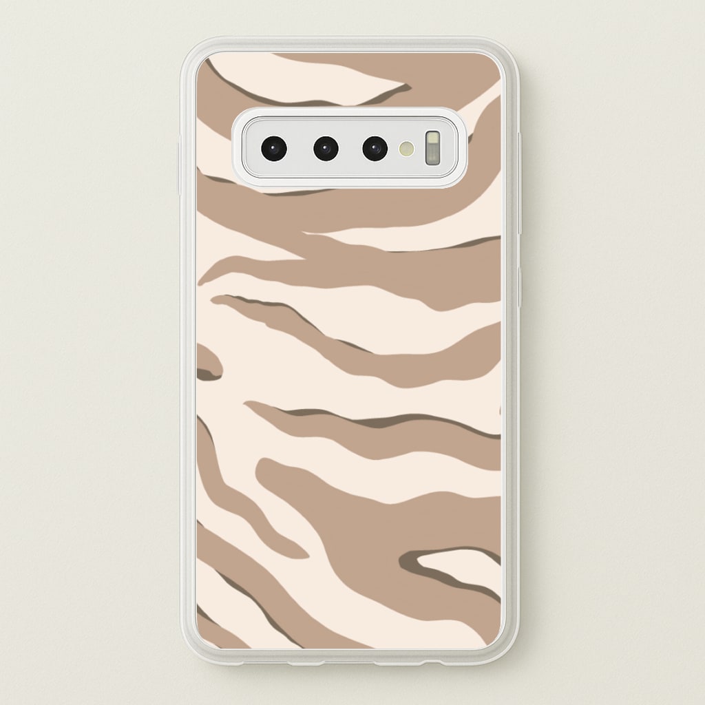 Neutral Tiger Print - Animals Phone Case for Galaxy S10 Plus