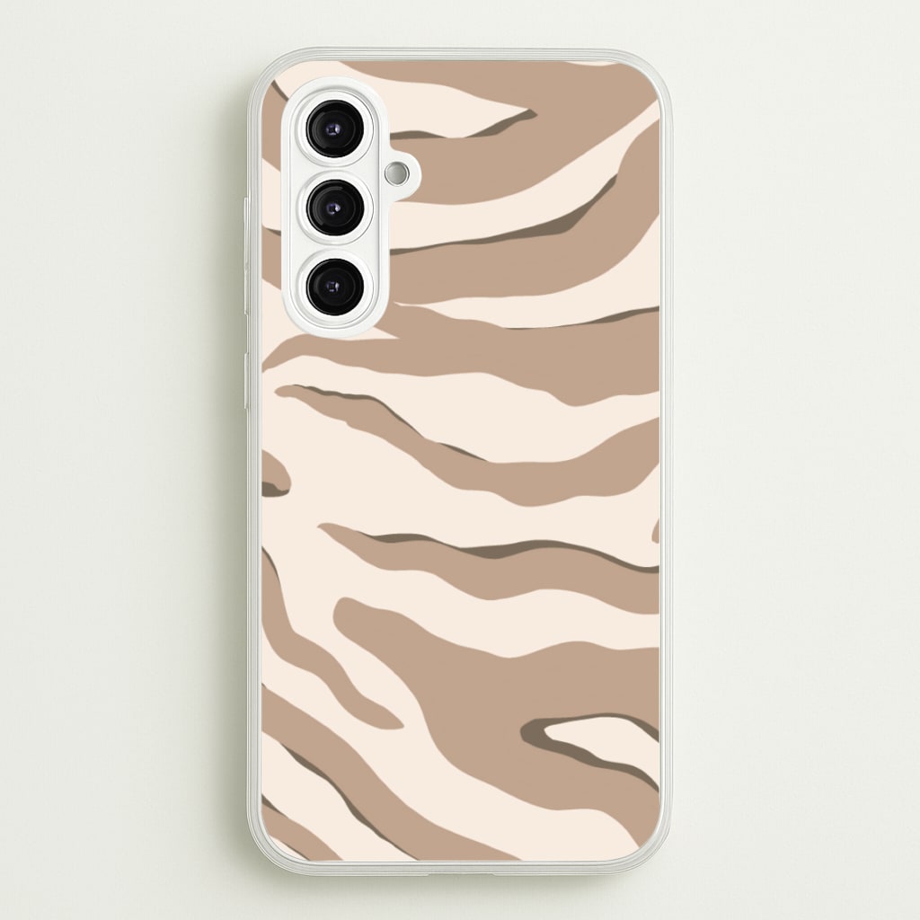 Neutral Tiger Print - Animals Phone Case for Galaxy A16