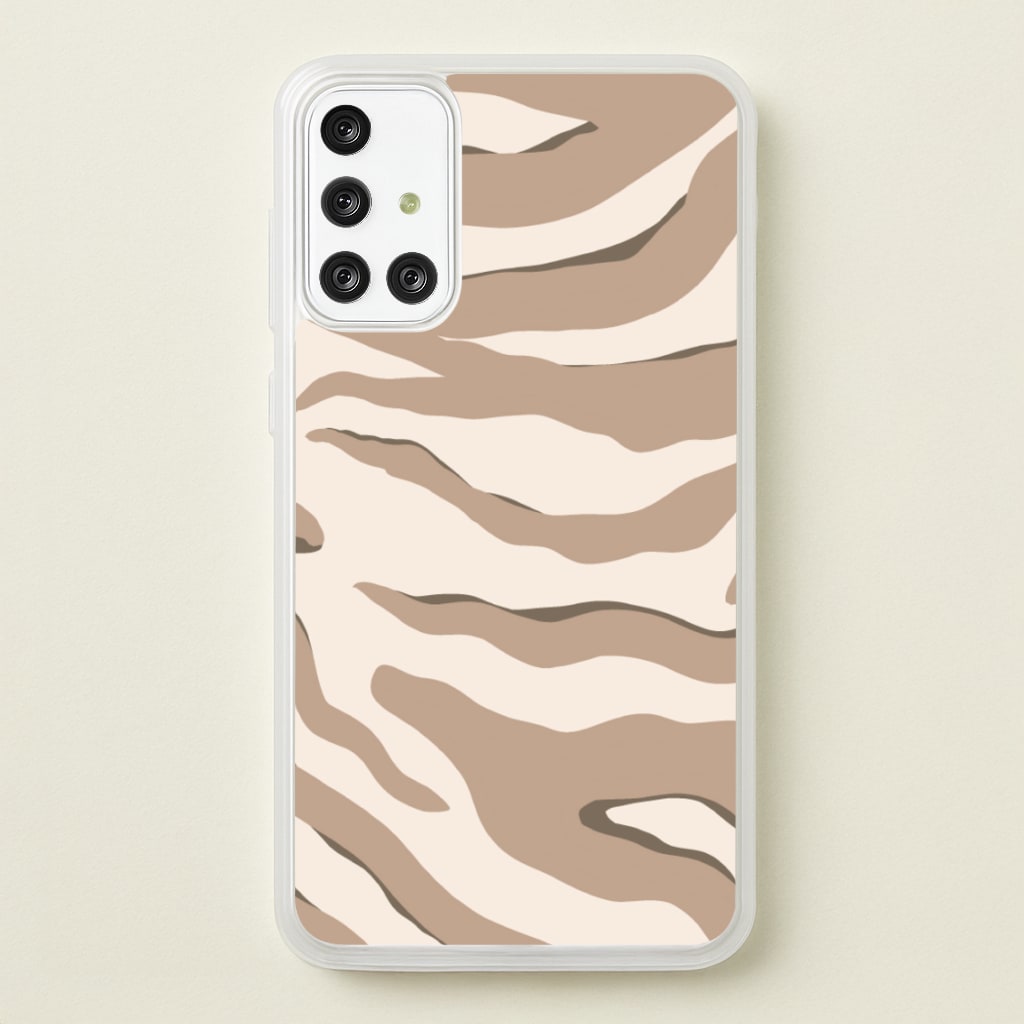 Neutral Tiger Print - Animals Phone Case for Galaxy A71