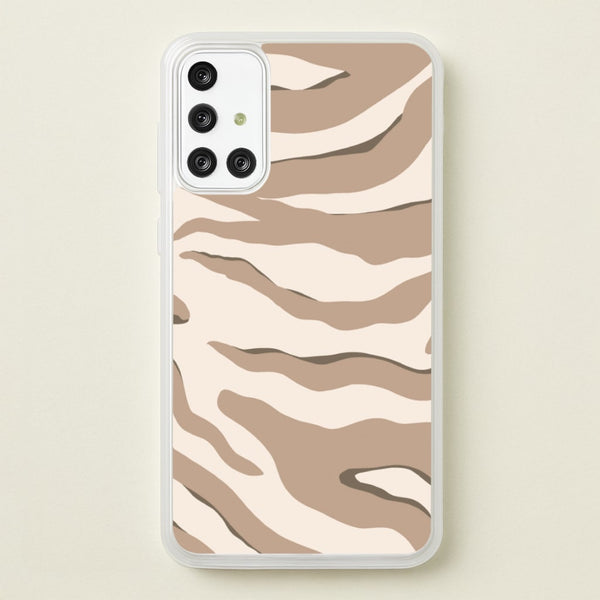 Neutral Tiger Print - Animals Phone Case for Galaxy A71