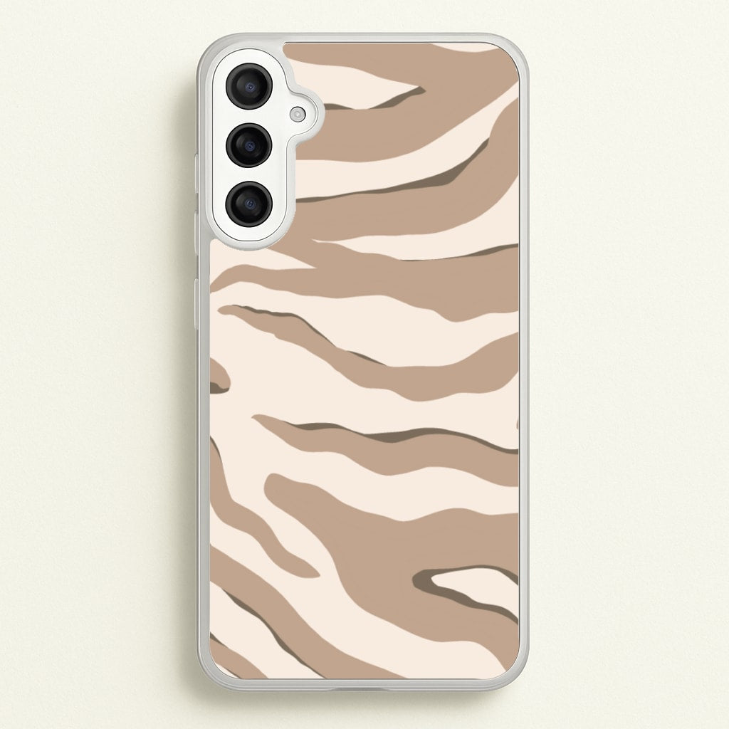 Neutral Tiger Print - Animals Phone Case for Galaxy A34