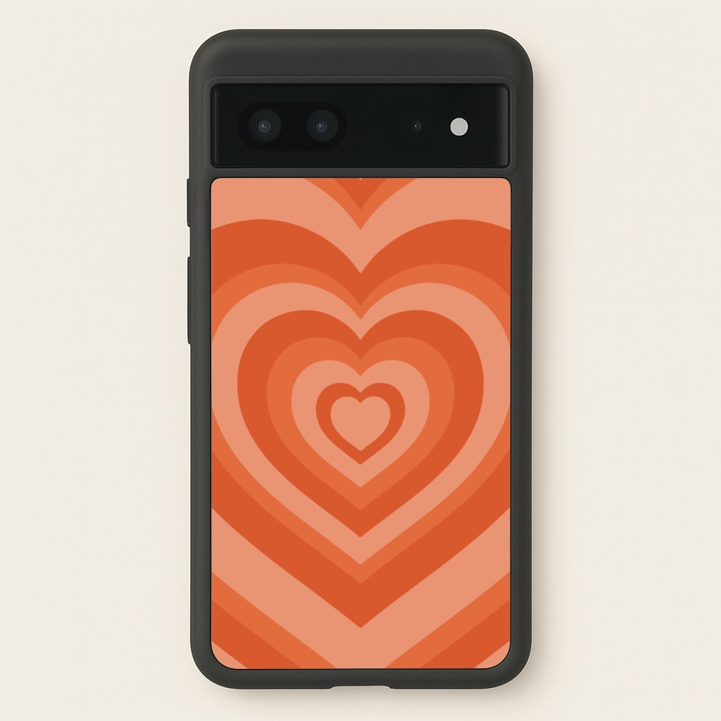 Orange - Colourful Hearts - Colourful Hearts Phone Case for Google Pixel 7