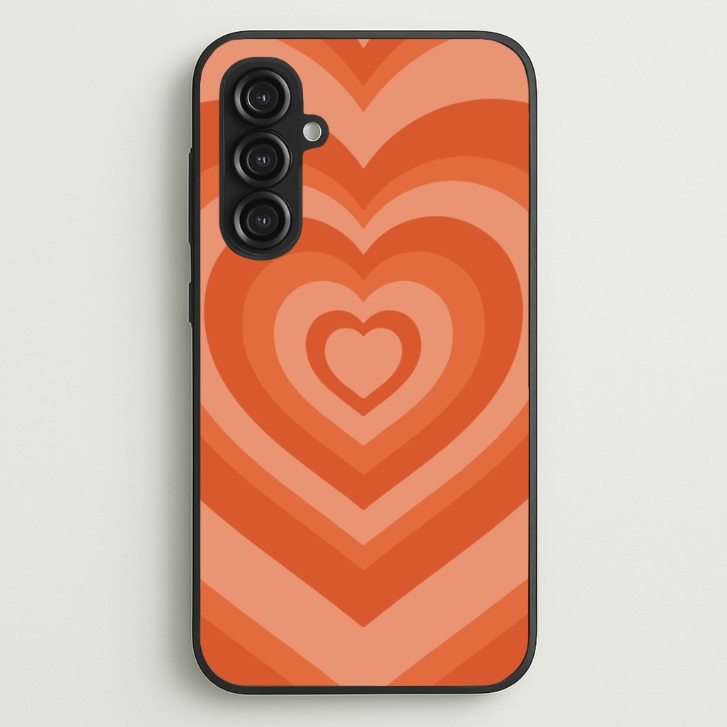 Orange - Colourful Hearts - Colourful Hearts Phone Case for Galaxy S23FE