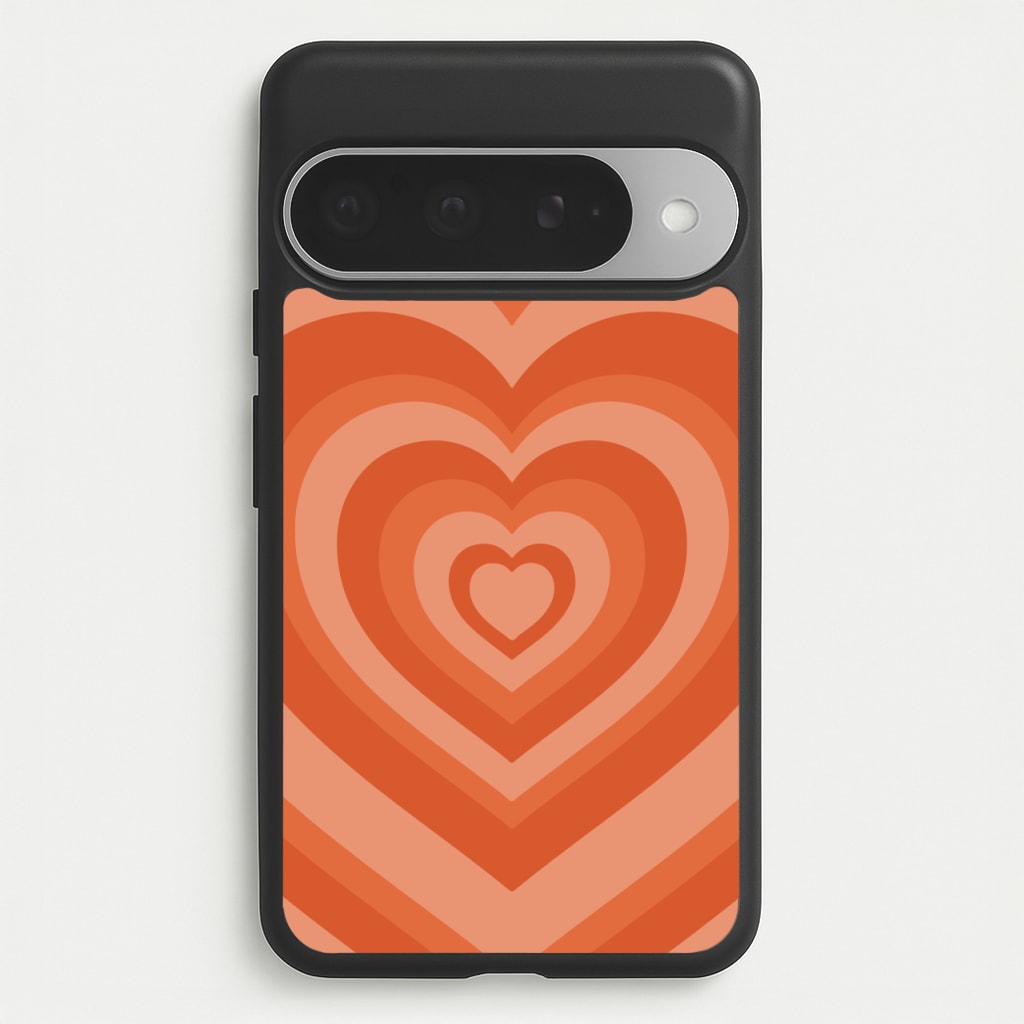 Orange - Colourful Hearts Phone Case for Google Pixel 10 Pro XL