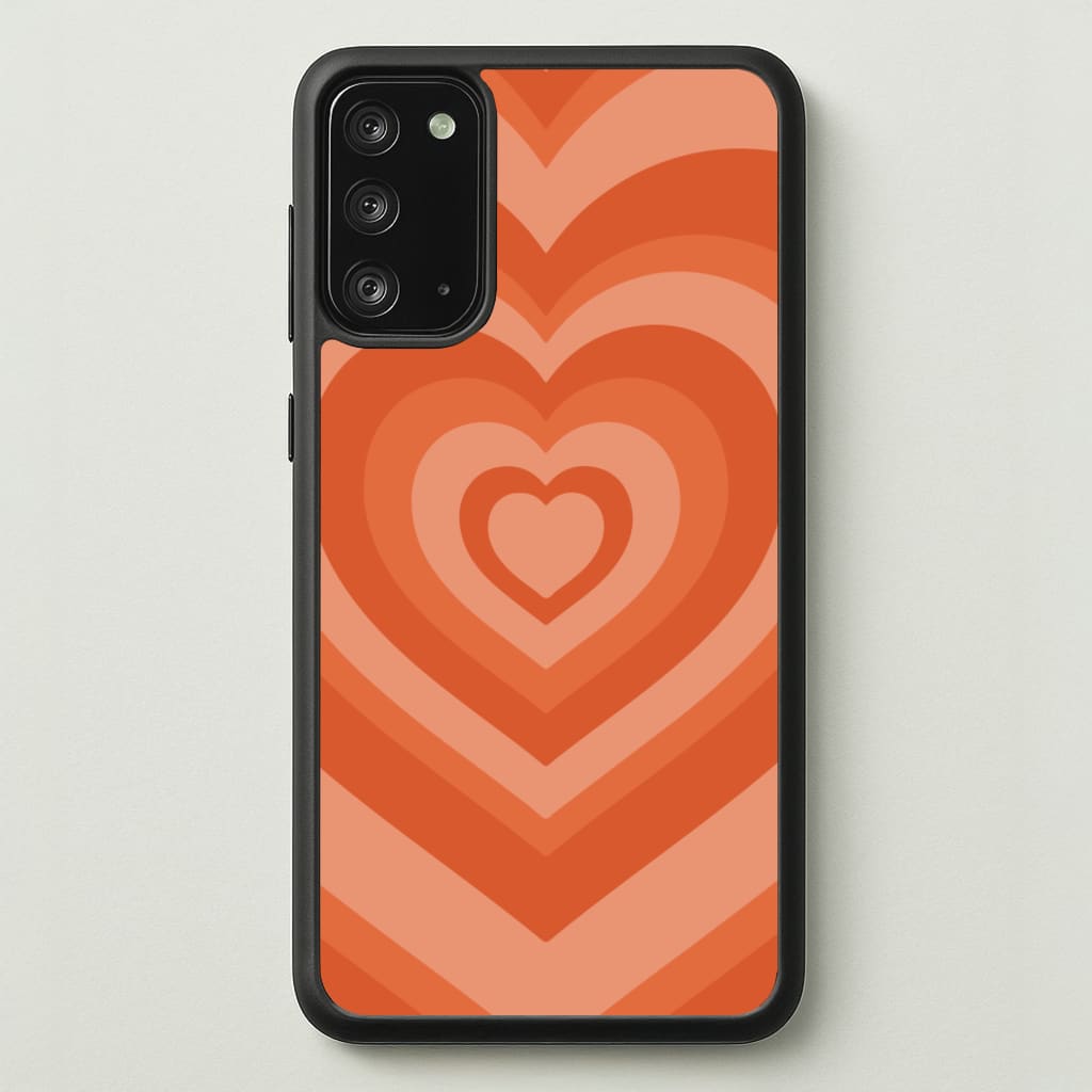 Orange - Colourful Hearts - Colourful Hearts Phone Case for Galaxy Note 20