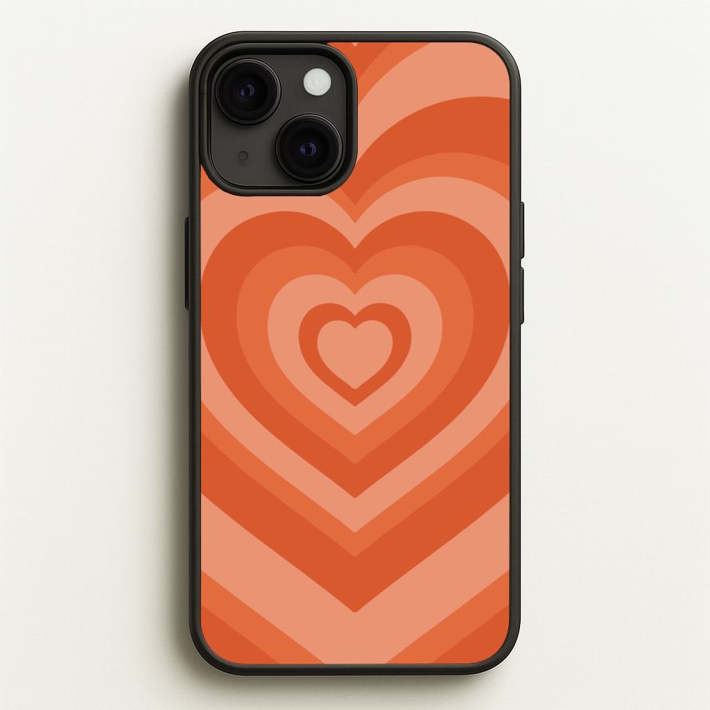Orange - Colourful Hearts - Colourful Hearts Phone Case for iPhone 13 Mini