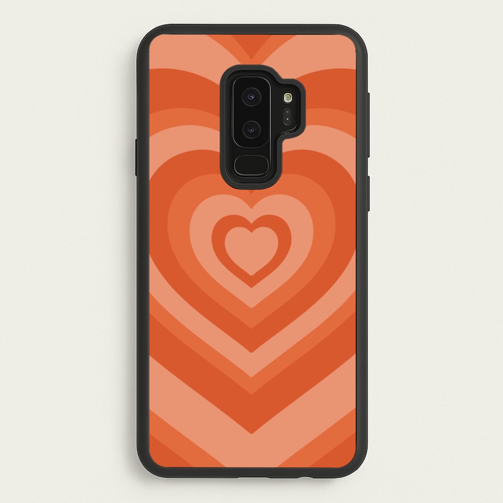 Orange - Colourful Hearts - Colourful Hearts Phone Case for Galaxy S9 Plus
