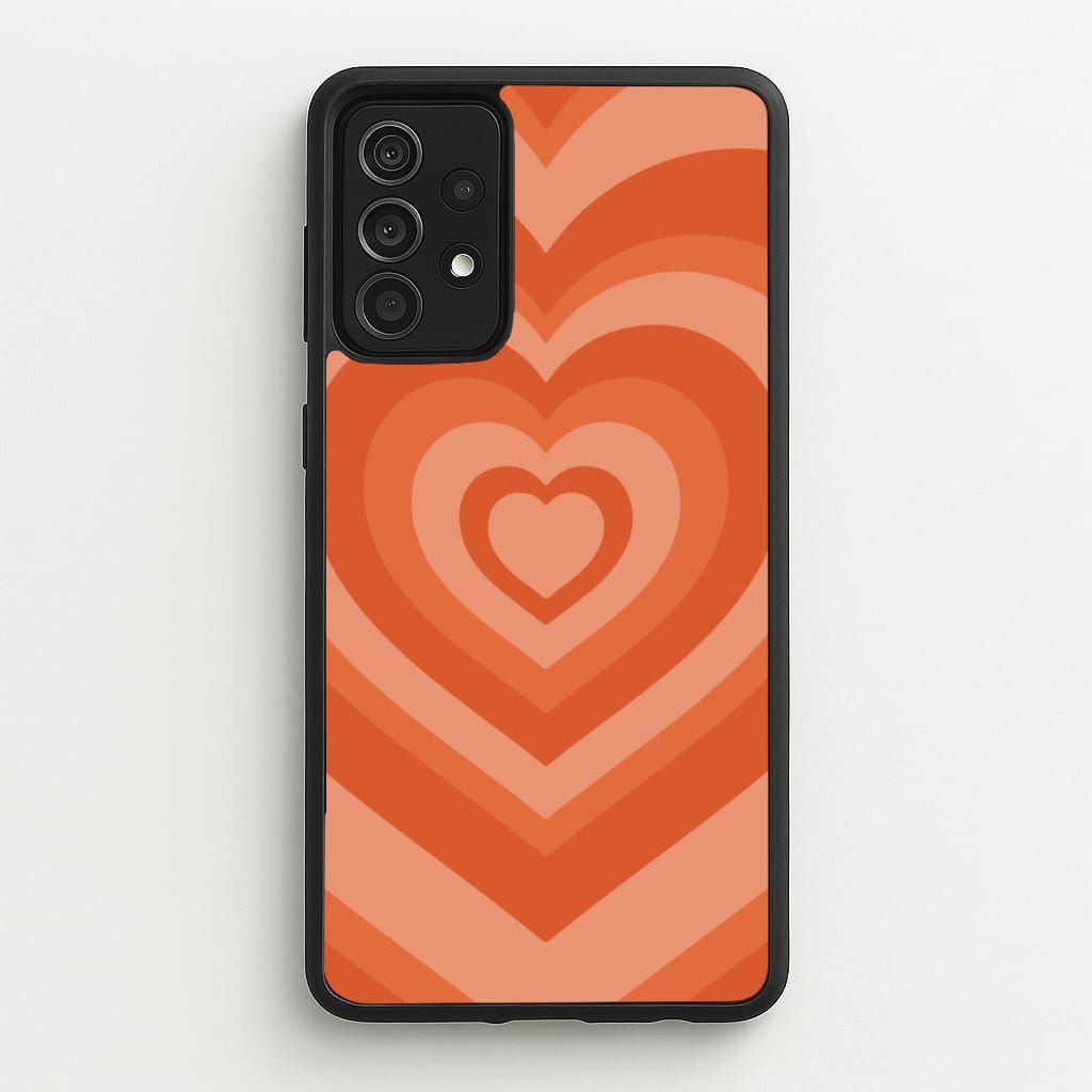 Orange - Colourful Hearts - Colourful Hearts Phone Case for Galaxy A52 / A52s