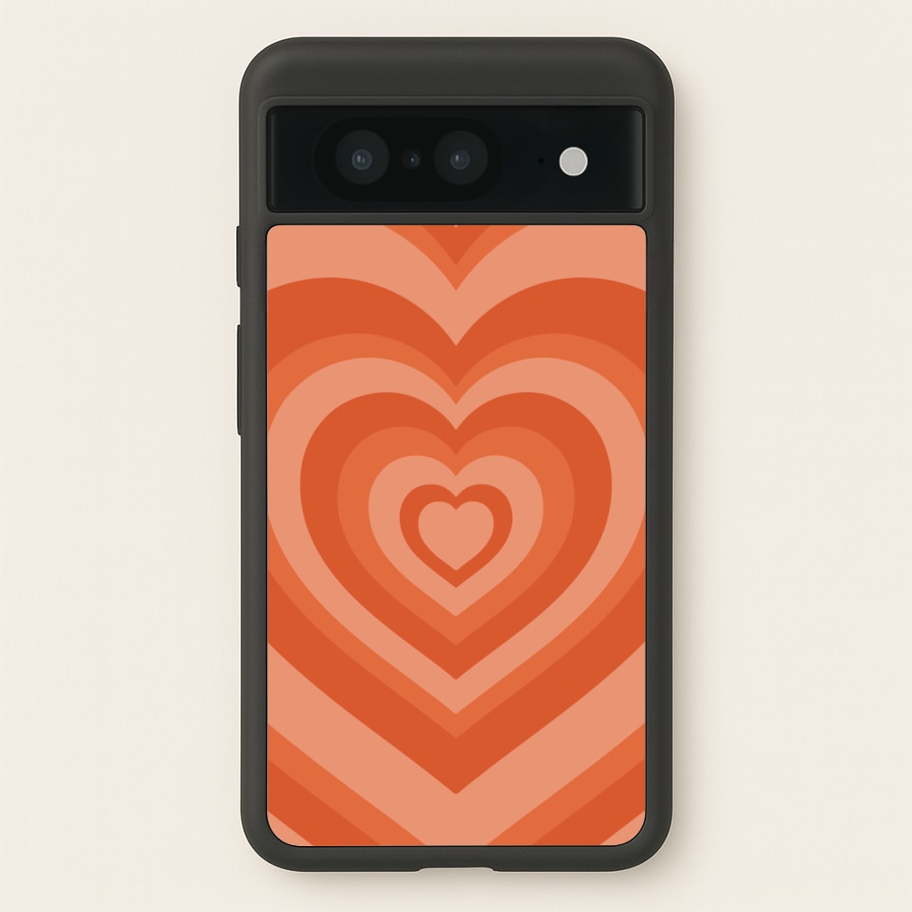 Orange - Colourful Hearts - Colourful Hearts Phone Case for Google Pixel 8
