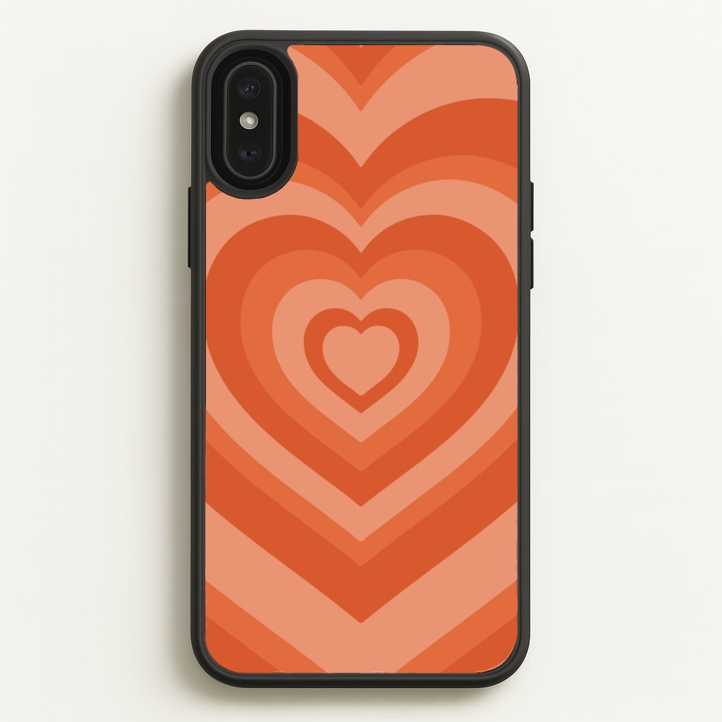 Orange - Colourful Hearts - Colourful Hearts Phone Case for iPhone XS Max