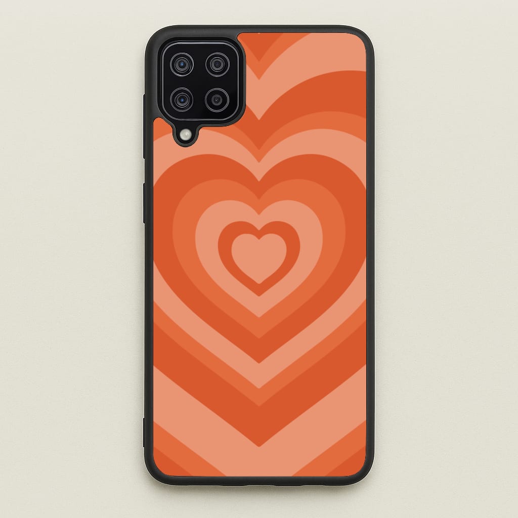 Orange - Colourful Hearts - Colourful Hearts Phone Case for Galaxy A12