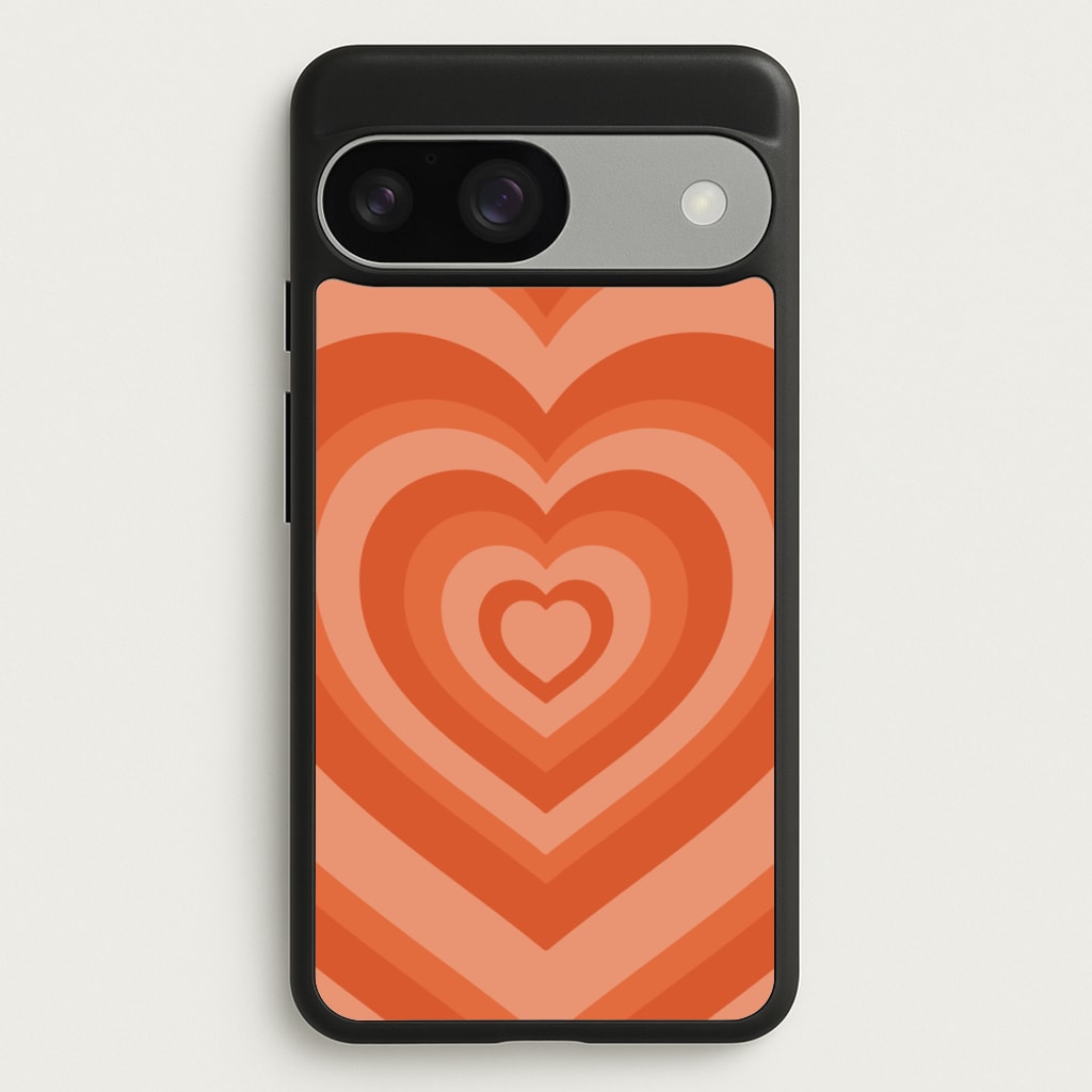 Orange - Colourful Hearts - Colourful Hearts Phone Case for Google Pixel 9 / 9 Pro