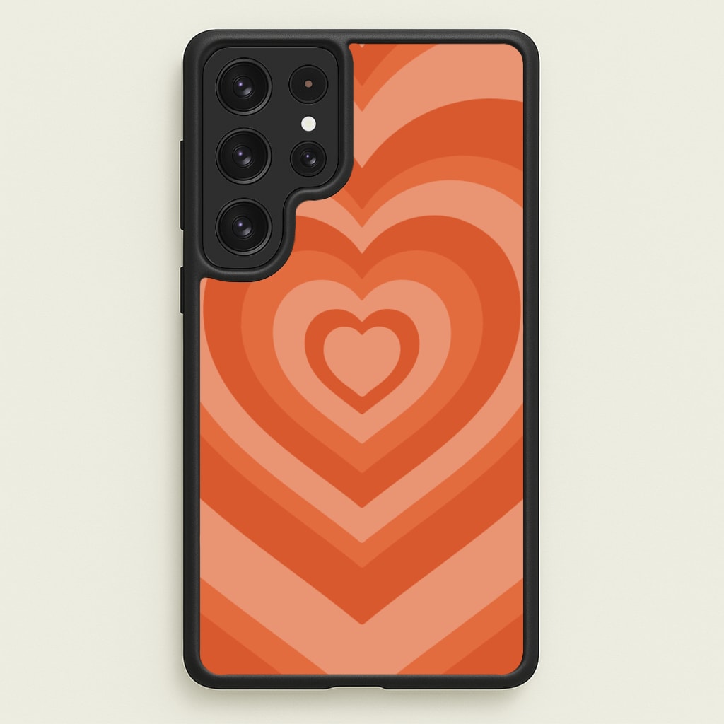 Orange - Colourful Hearts - Colourful Hearts Phone Case for Galaxy S23 Ultra