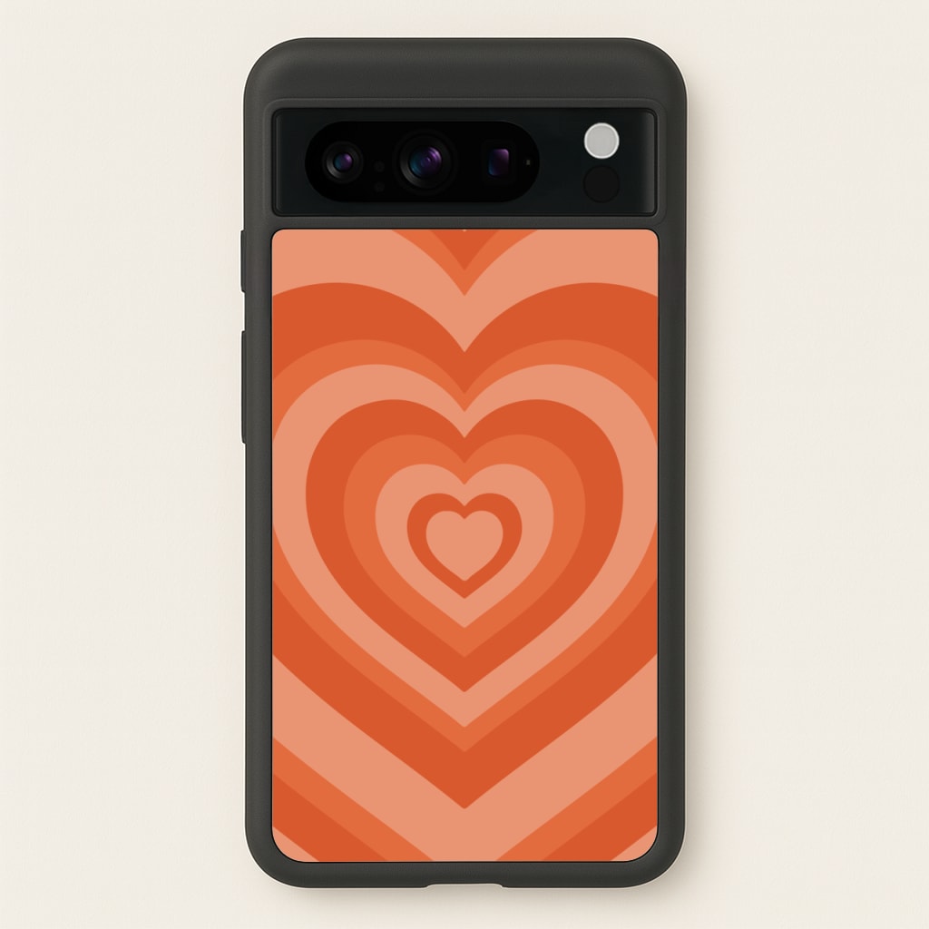 Orange - Colourful Hearts - Colourful Hearts Phone Case for Google Pixel 8 Pro