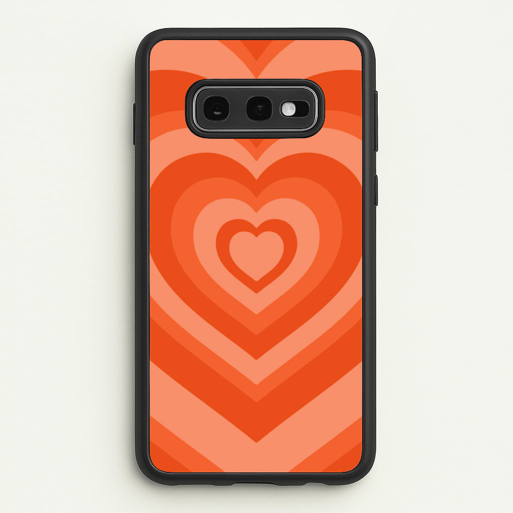 Orange - Colourful Hearts - Colourful Hearts Phone Case for Galaxy S10e