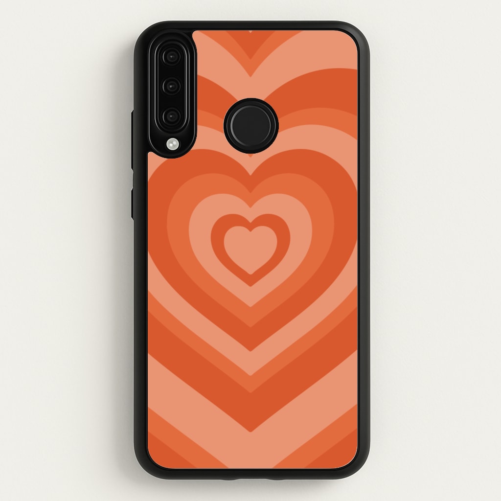 Orange - Colourful Hearts - Colourful Hearts Phone Case for Huawei P30 Lite