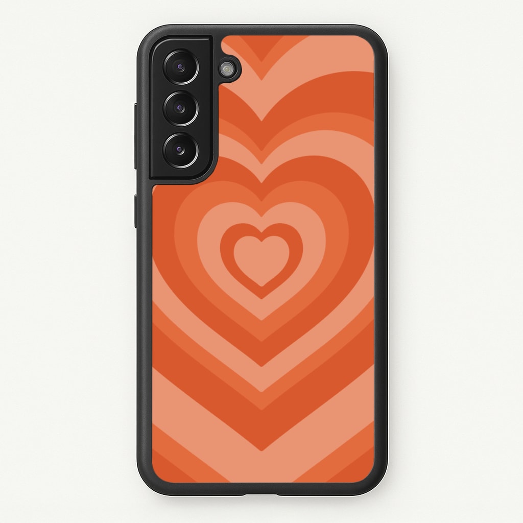 Orange - Colourful Hearts - Colourful Hearts Phone Case for Galaxy S22