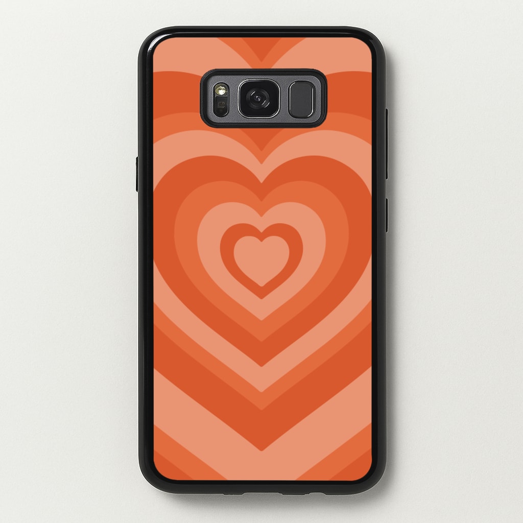 Orange - Colourful Hearts - Colourful Hearts Phone Case for Galaxy S8