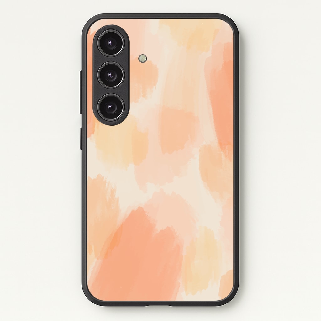 Orange Strokes - Abstract Pattern Phone Case for Galaxy S25