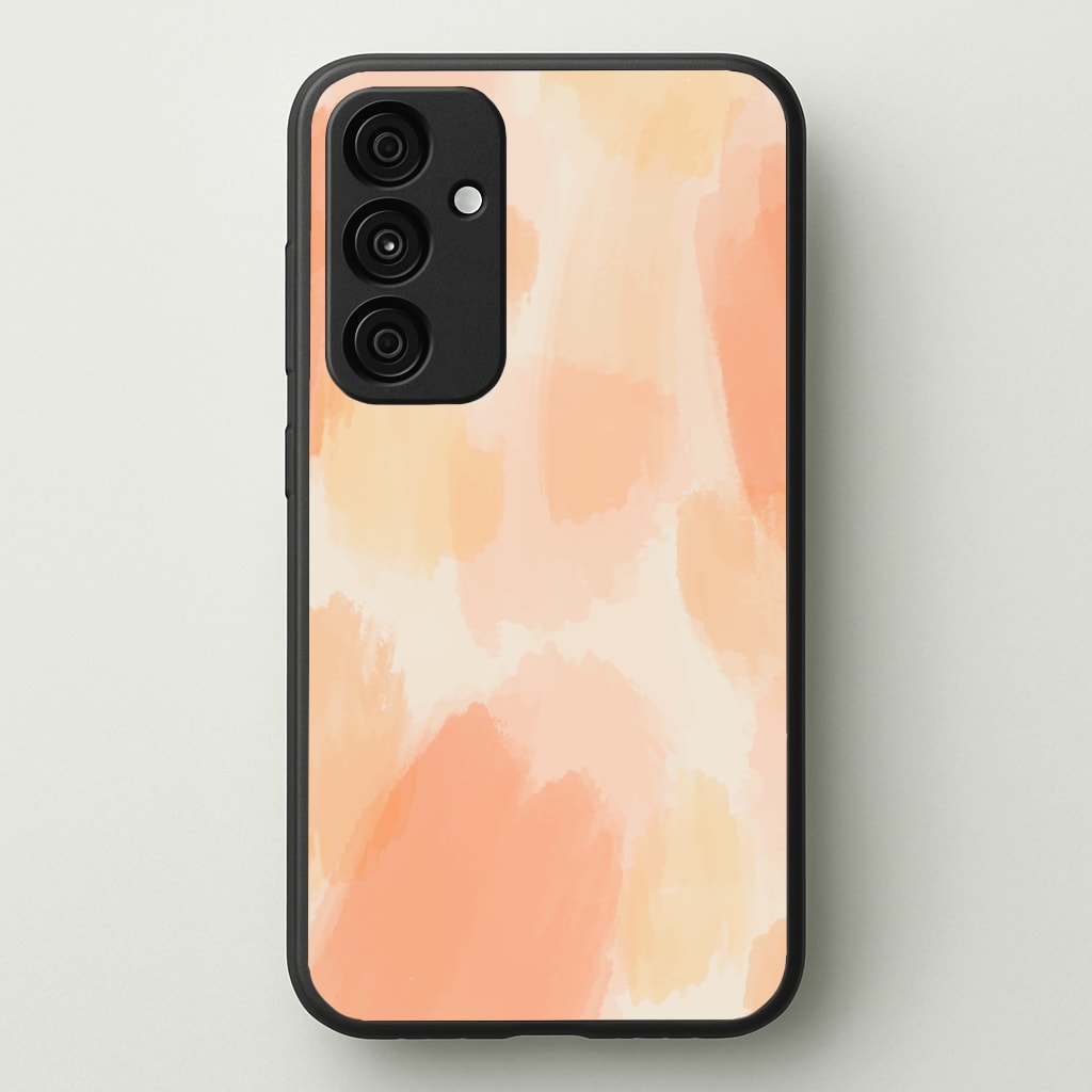 Orange Strokes - Abstract Pattern Phone Case for Galaxy A15