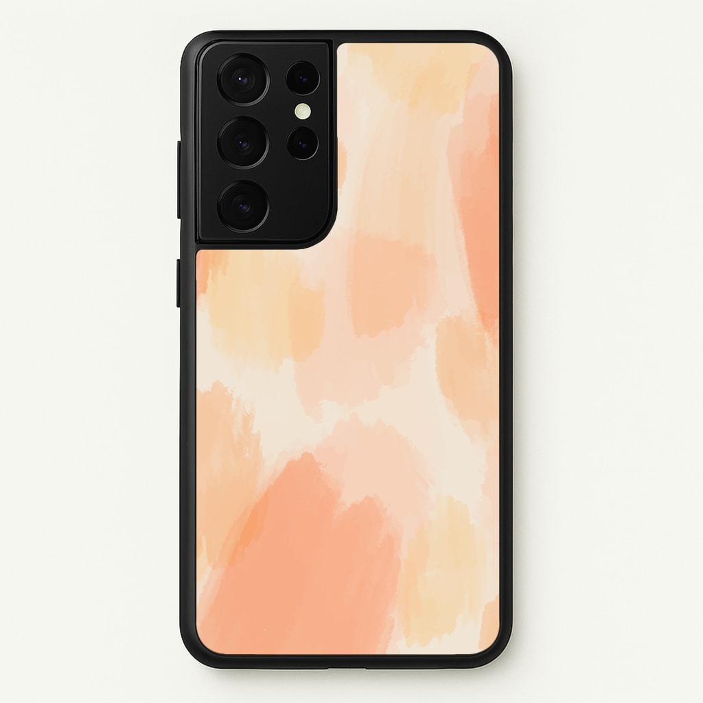 Orange Strokes - Abstract Pattern Phone Case for Galaxy S21 Ultra