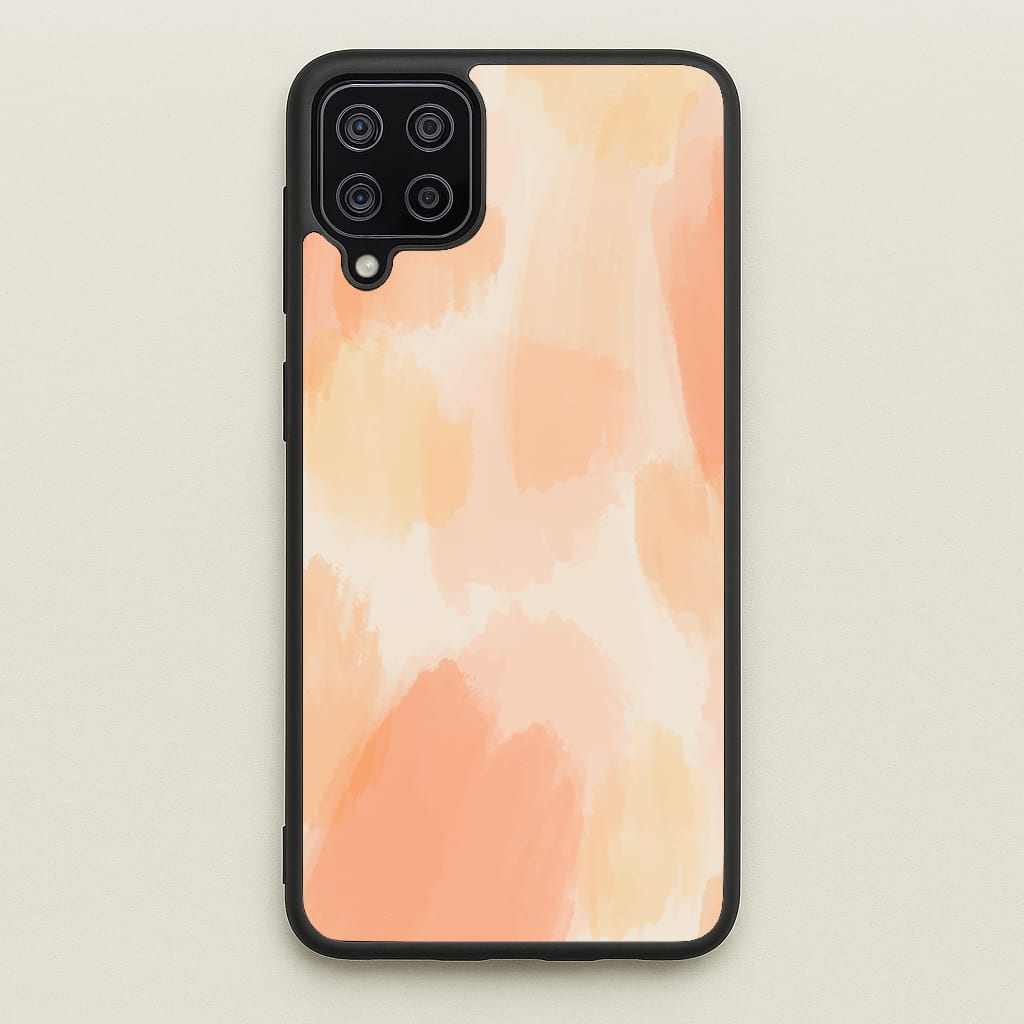 Orange Strokes - Abstract Pattern Phone Case for Galaxy A12