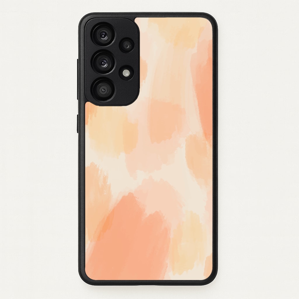 Orange Strokes - Abstract Pattern Phone Case for Galaxy A53