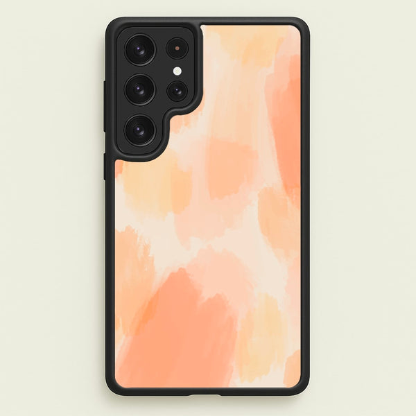 Orange Strokes - Abstract Pattern Phone Case for Galaxy S23 Ultra