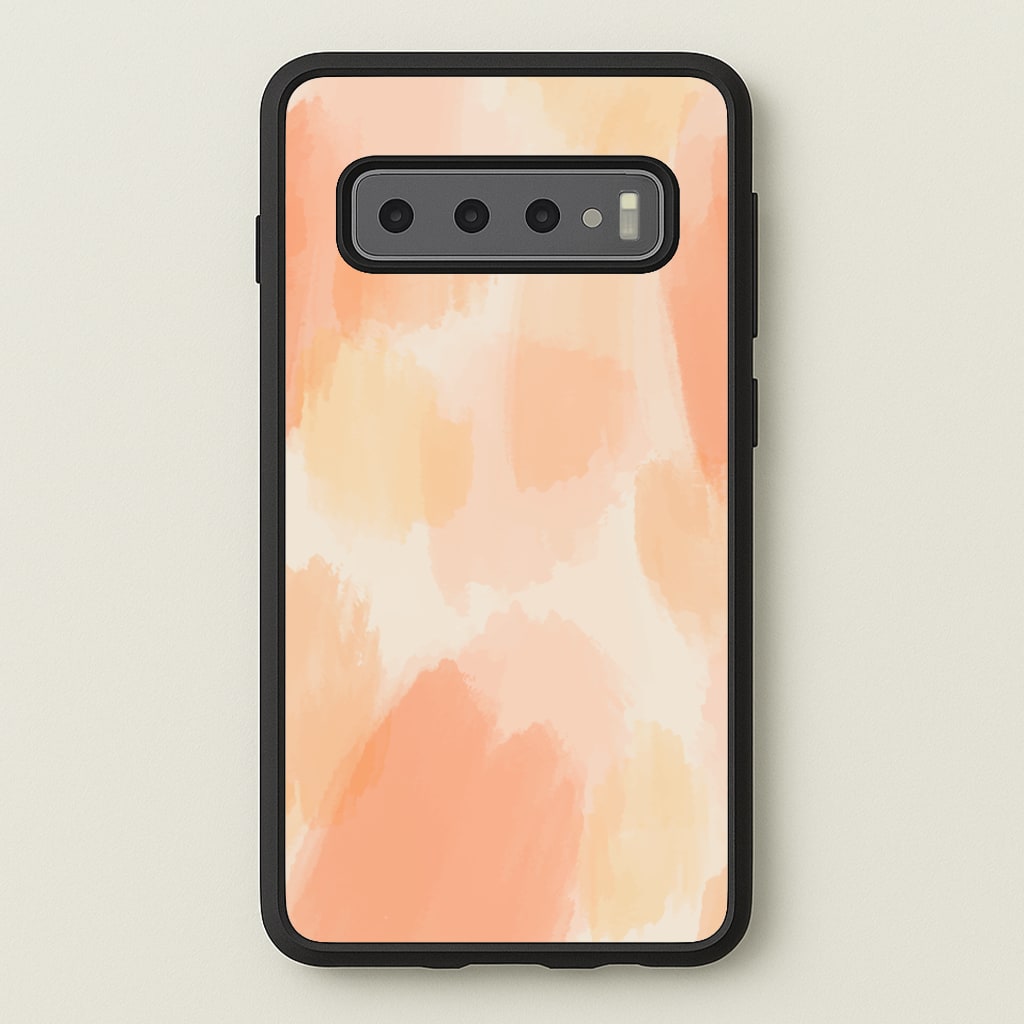 Orange Strokes - Abstract Pattern Phone Case for Galaxy S10 Plus