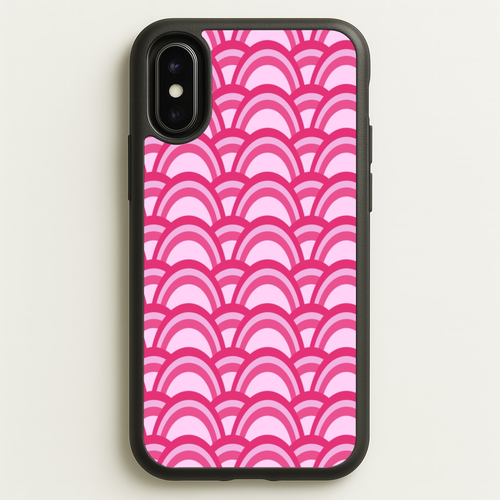 Purple Pink Abstract Pattern - Abstract Pattern Phone Case for iPhone X / XS