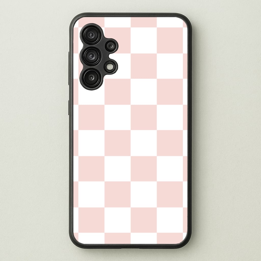 Pink And White Checkers - Abstract Pattern Phone Case for Galaxy A13