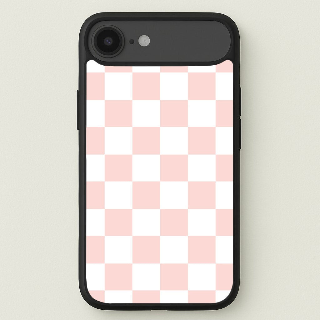 Pink And White Checkers Phone Case for iPhone 17 Air