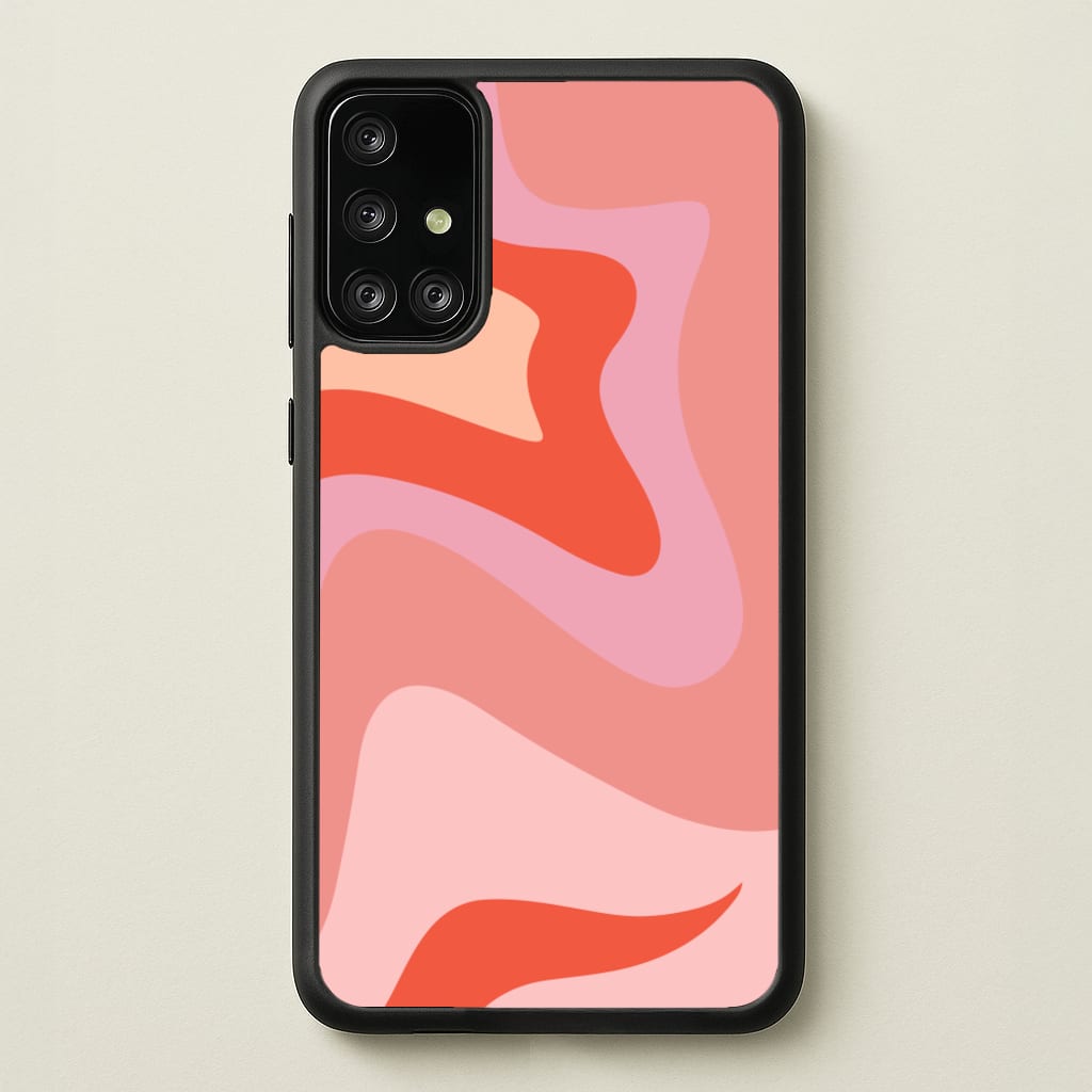 Abstract Pink And Purple - Abstract Pattern Phone Case for Galaxy A71