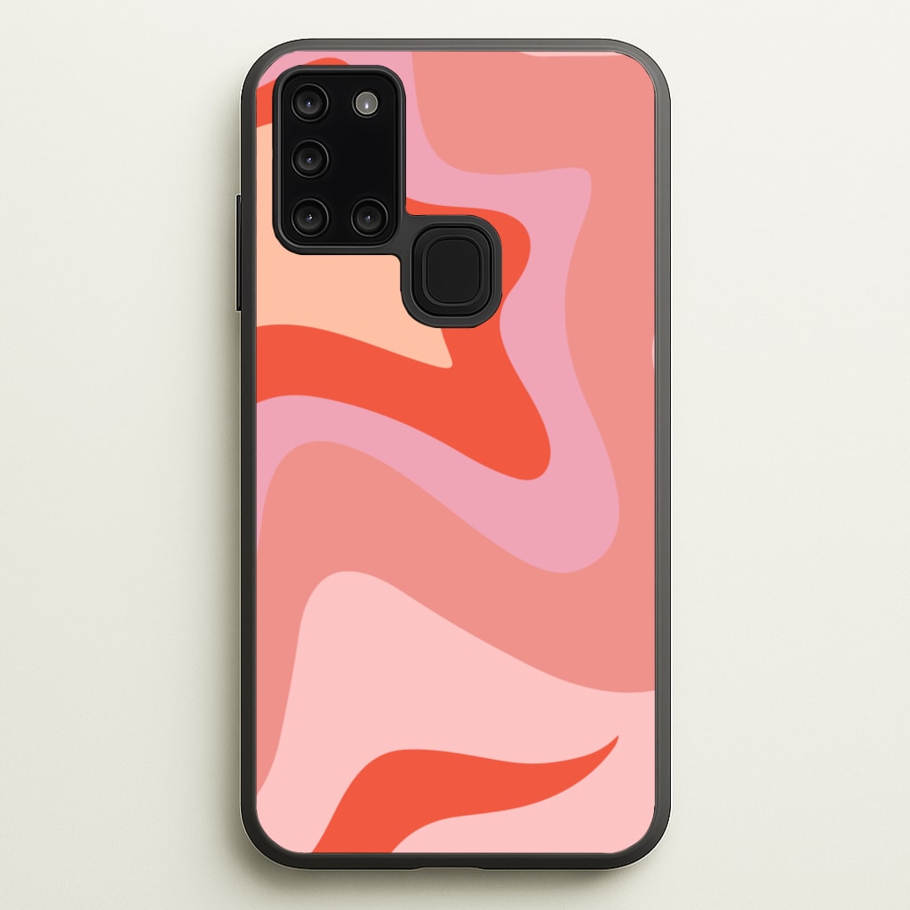 Abstract Pink And Purple - Abstract Pattern Phone Case for Galaxy A21s