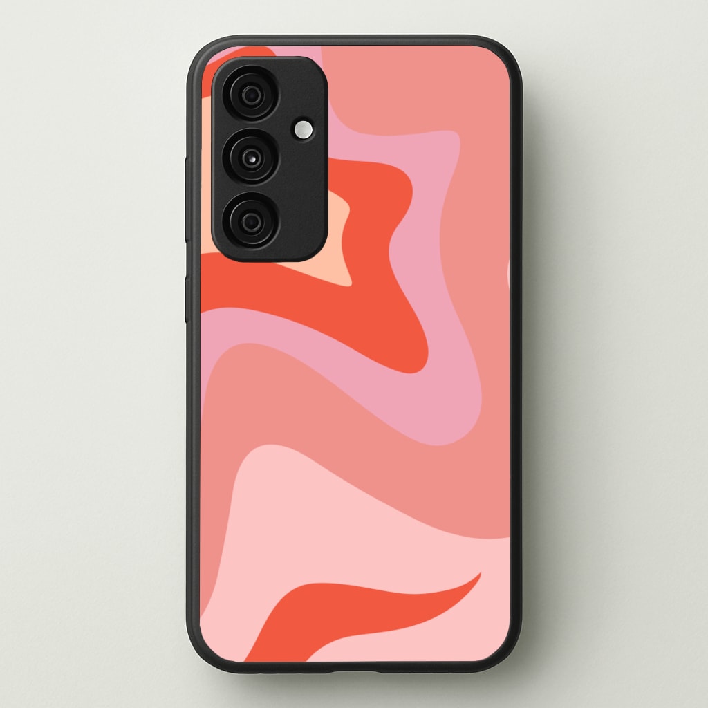 Abstract Pink And Purple - Abstract Pattern Phone Case for Galaxy A55
