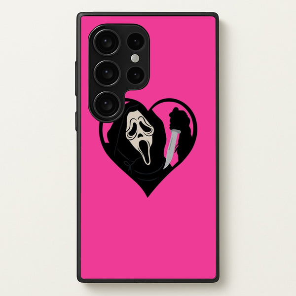 Heart face - Halloween - Scream Phone Case for Galaxy S24 Ultra