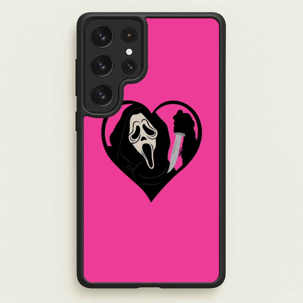 Heart face - Halloween - Scream Phone Case for Galaxy S23 Ultra