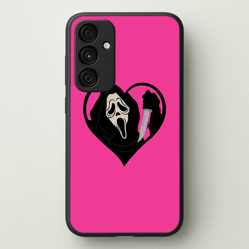 Heart face - Halloween - Scream Phone Case for Galaxy A55