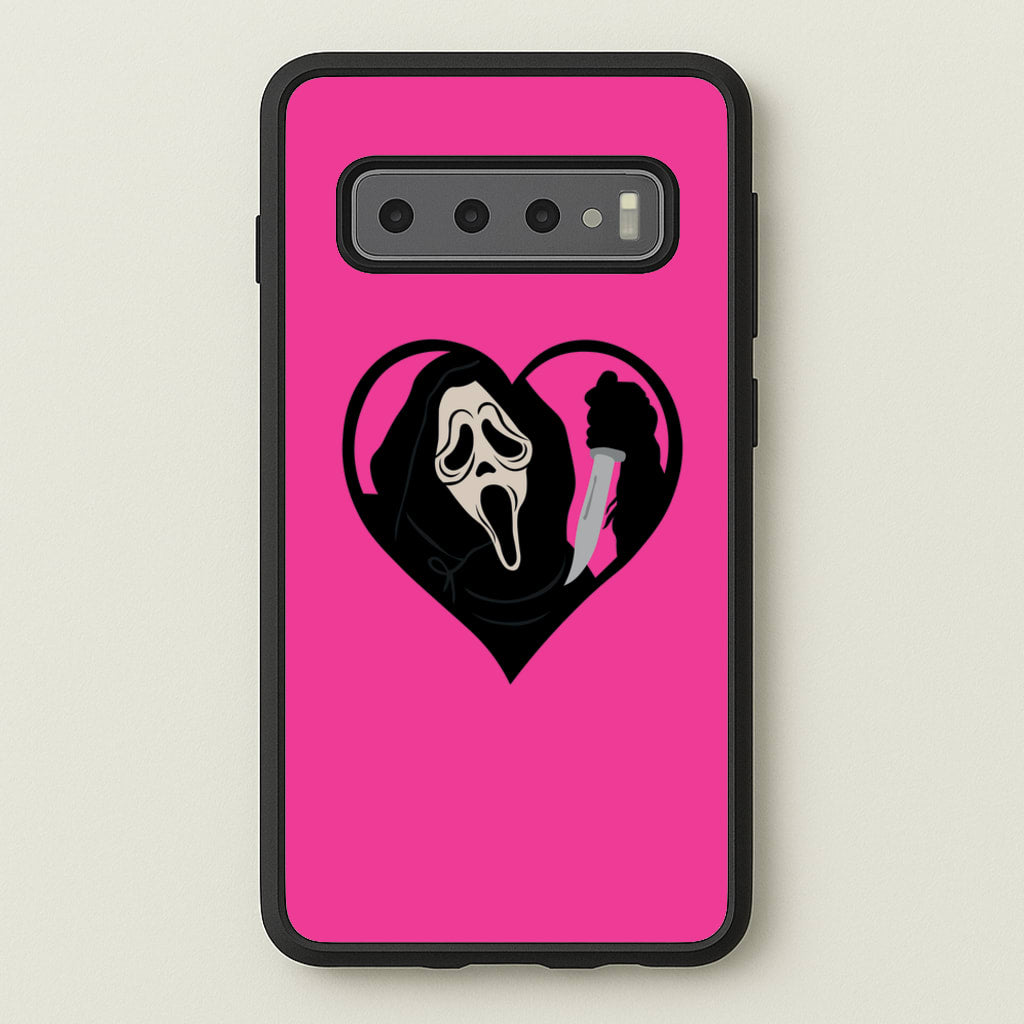 Heart face - Halloween - Scream Phone Case for Galaxy S10