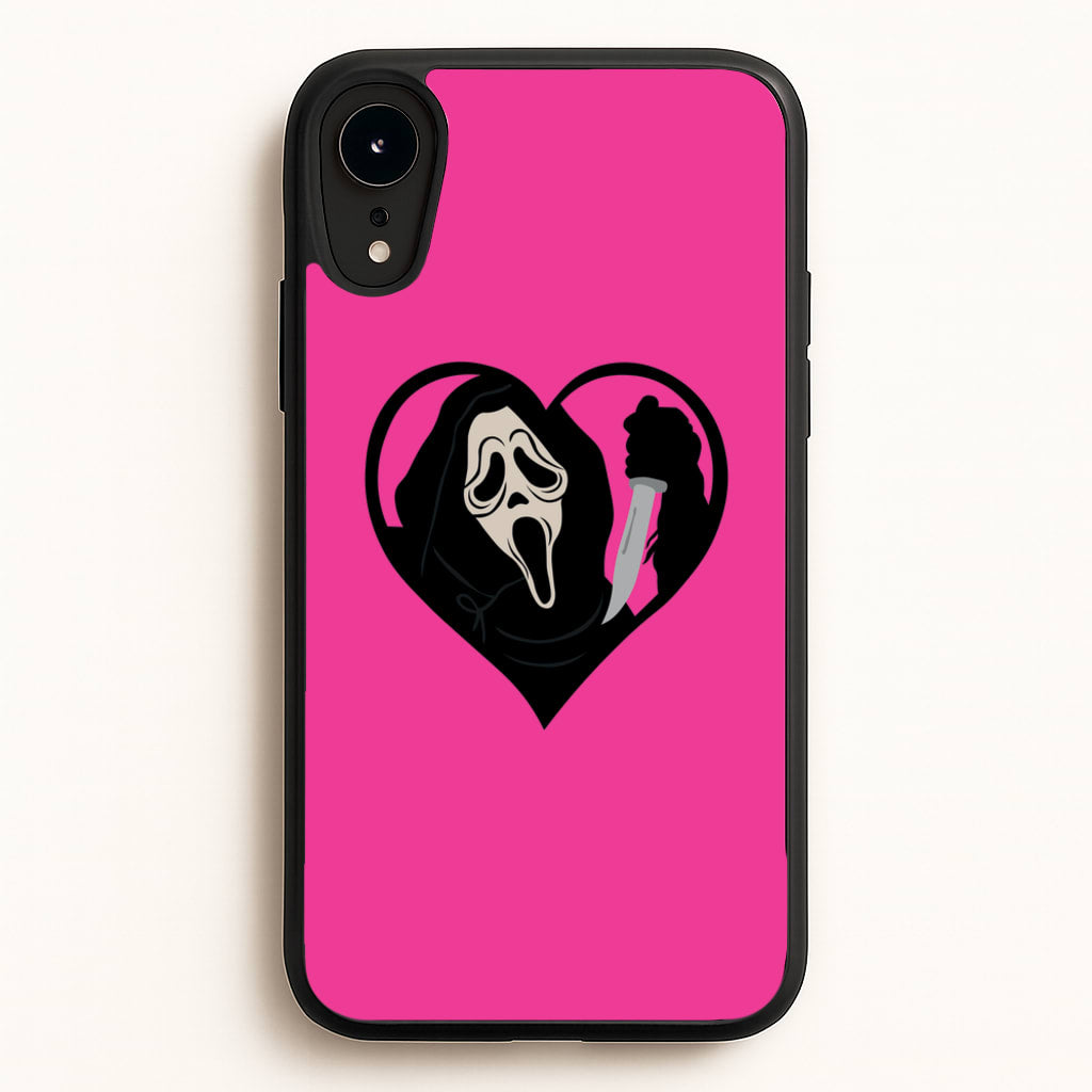 Heart face - Halloween - Scream Phone Case for iPhone XR